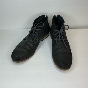 Diesel mens sz 44 suede lace up Chukka boots black distress